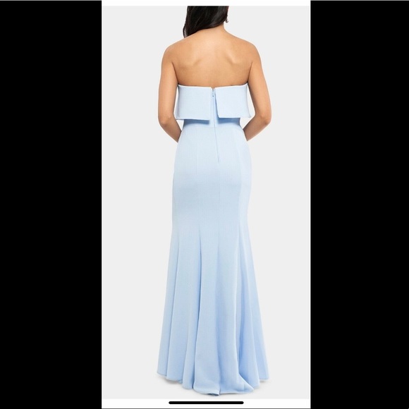 Xscape Strapless Popover Evening Gown - Picture 2 of 5